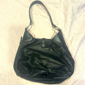 Authentic Prada vintage zipper shoulder bag butter leather